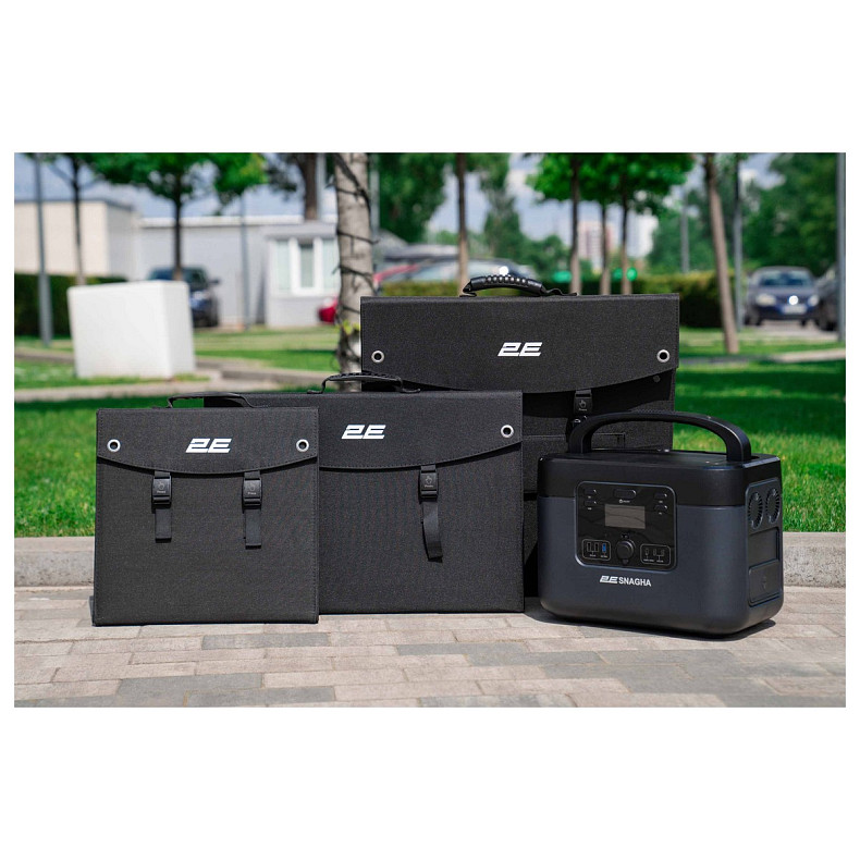 Портативна сонячна панель 2E, DC 60 Вт, USB-С 18 Вт, USB-A 24 Вт