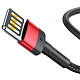 Кабель Baseus Cafule Cable USB for Lightning Special Edition 2.4A 1M Red/Black