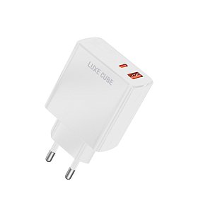 Зарядний пристрій Luxe Cube 2USB 36W QC3.0+PD White (4120201336367)