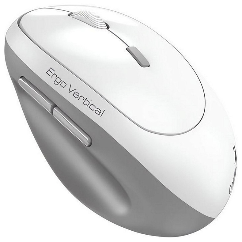 Миша Genius Ergo 8350S, Silent, AI, WL, біло-сірий