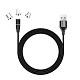 Кабель ColorWay USB-Lightning + microUSB + USB-C Magnetic Data/Quick Charge, 2.4А, 1м, Black (CW-CBU