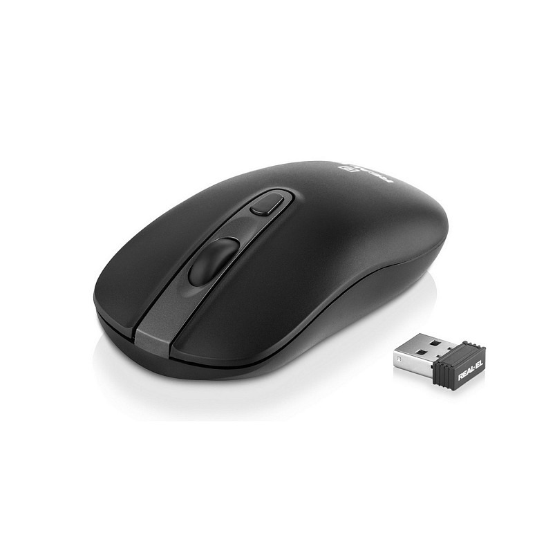Мышь беспроводная REAL-EL RM-350W Black