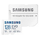 Карта памяти Samsung microSDHC 128GB C10 UHS-I R100MB/s Evo Plus + SD