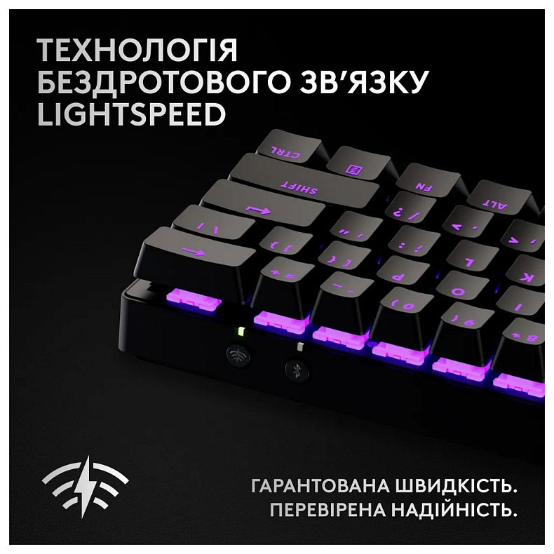 Клавиатура Logitech G PRO X 60 TKL GX Optical Black Tactile (920-011911)
