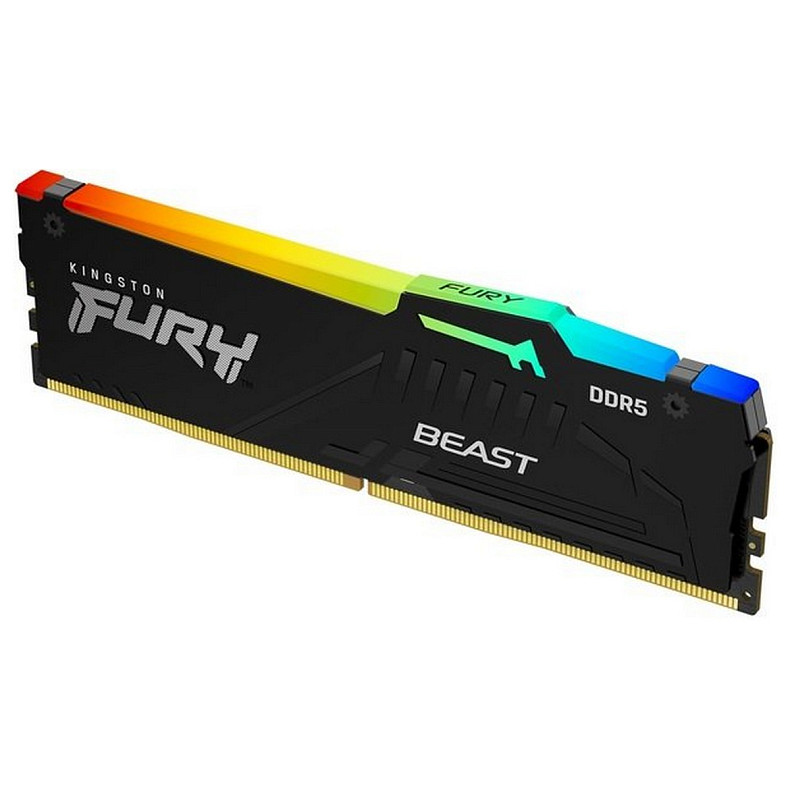 ОЗП Kingston DDR5 16GB 5200 Beast Black RGB (KF552C40BBA-16)