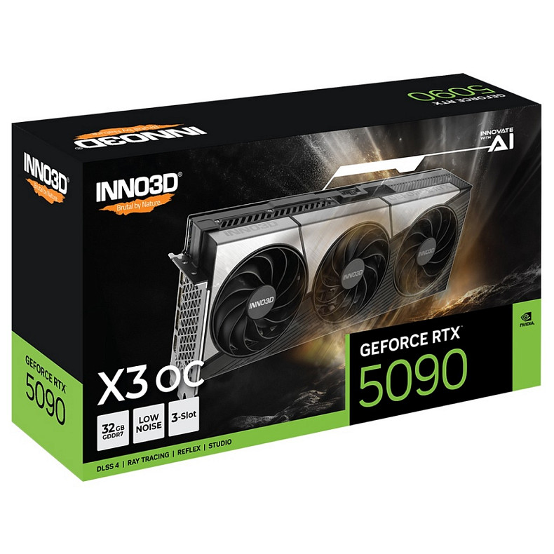 Відеокарта Inno3D X3 OC, GeForce RTX5090 32GB GDDR7, 512bit, PCI Express 5.0