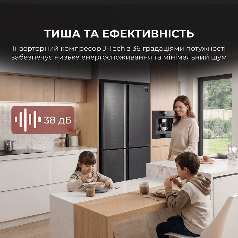 Многодверный холодильник SHARP SJ-MP820C-SL