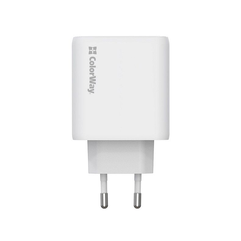 Зарядний пристрій ColorWay GaN Mini 50W PD Port PPS USB (Type-C PD 30W + Type-C PD 20W) Wh