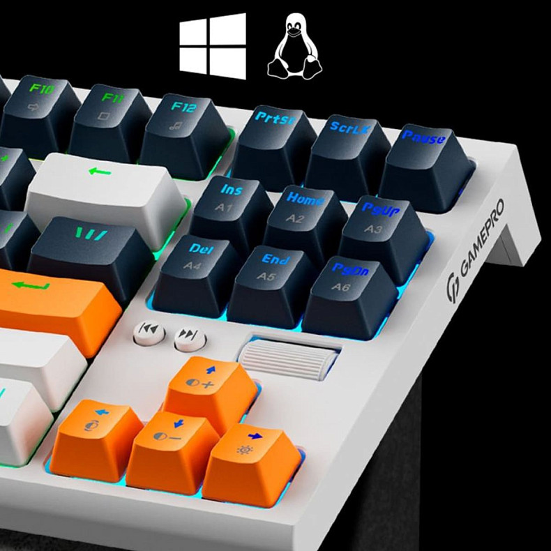 Клавіатура механічна GamePro MK180W (Red) з Hot-Swap RGB White