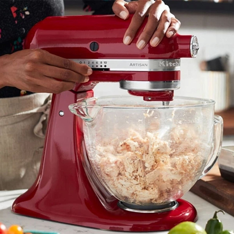 Кухонный комбайн KitchenAid Artisan 4,8 л 5KSM185PSEER с откидным блоком красный