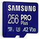 Карта пам'яті Samsung microSDXC   256GB C10 UHS-I R180MB/s PRO Plus