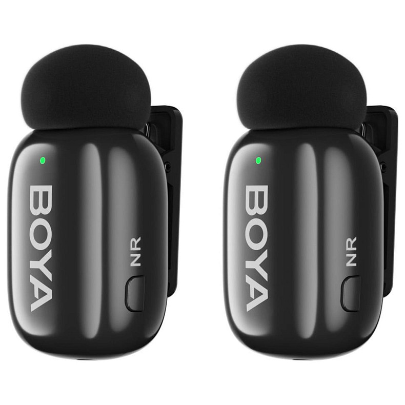 Бездротовий петличний мікрофон BOYA mini-12 Type-C/Lightning Black