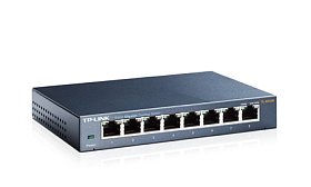 Комутатор TP-Link TL-SG108 (8х10/100/1000 Мбит, настільний, метал)