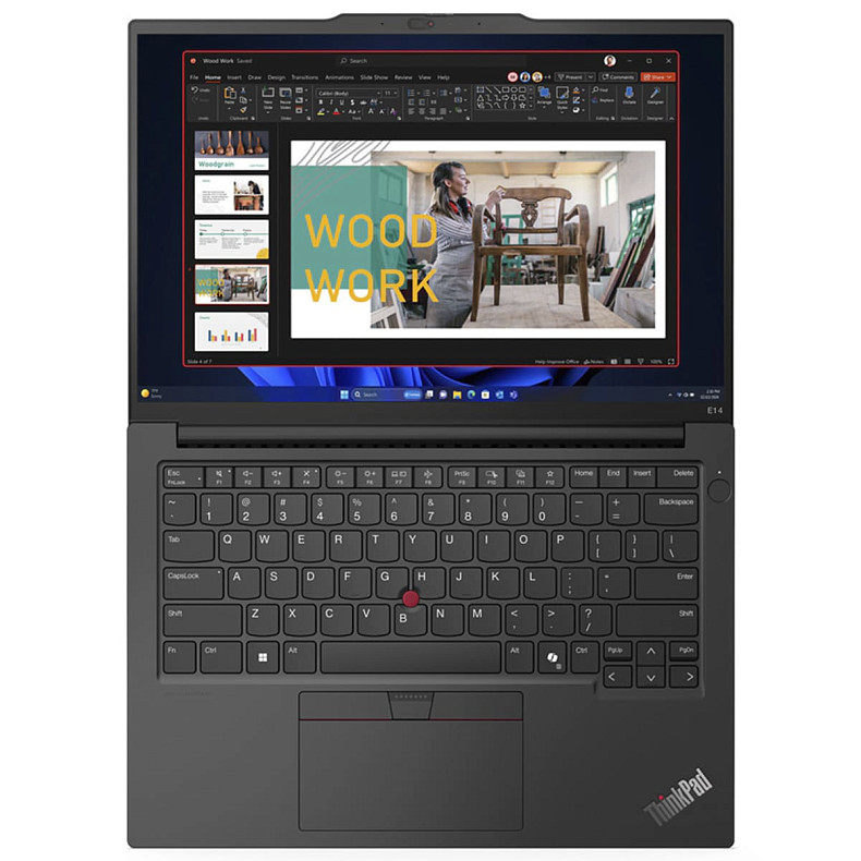 Ноутбук Lenovo 14WUXGAM/Ultra7-155H/32/1TB SSD/Intel Arc/ W11P/F/BL/Graphite Black E14 G6 T