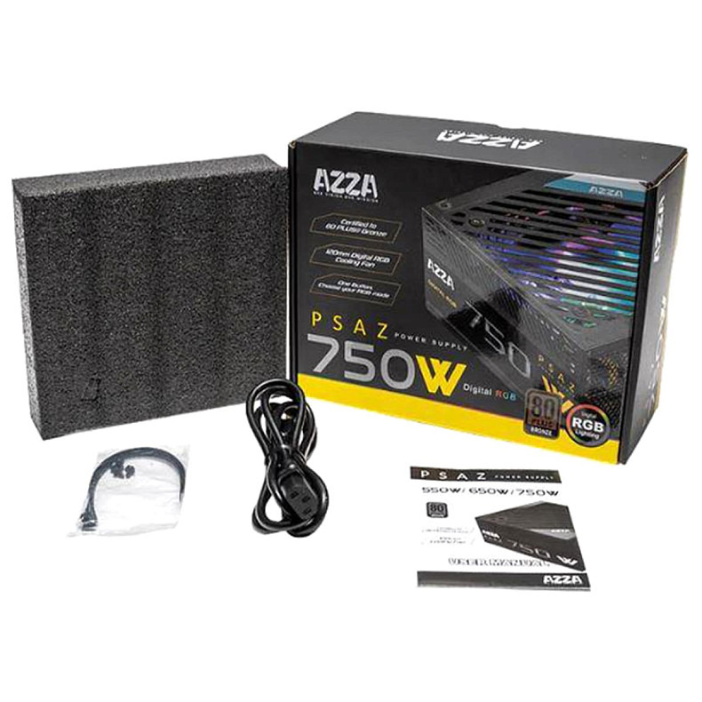 Блок питания AZZA ATX 750W PSAZ-750W ARGB
