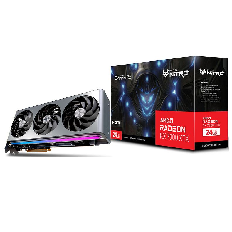 Видеокарта Sapphire Radeon RX 7900 XTX 24GB GDDR6 Nitro+ Gaming OC VAPOR-X