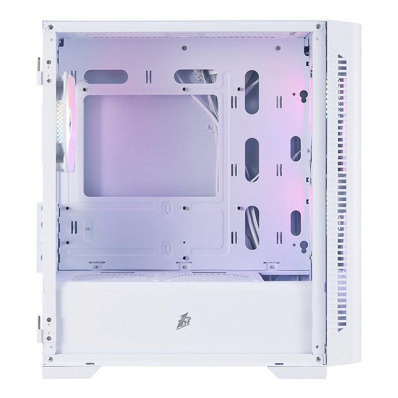 Корпус 1stPlayer D4-M-WH-2F1P-W-1F1-W White