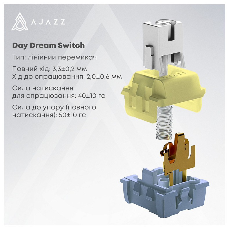 Клавіатура Ajazz AK820 Max Plus Day Dream Switch White (AK820MAX-DD-BWD)