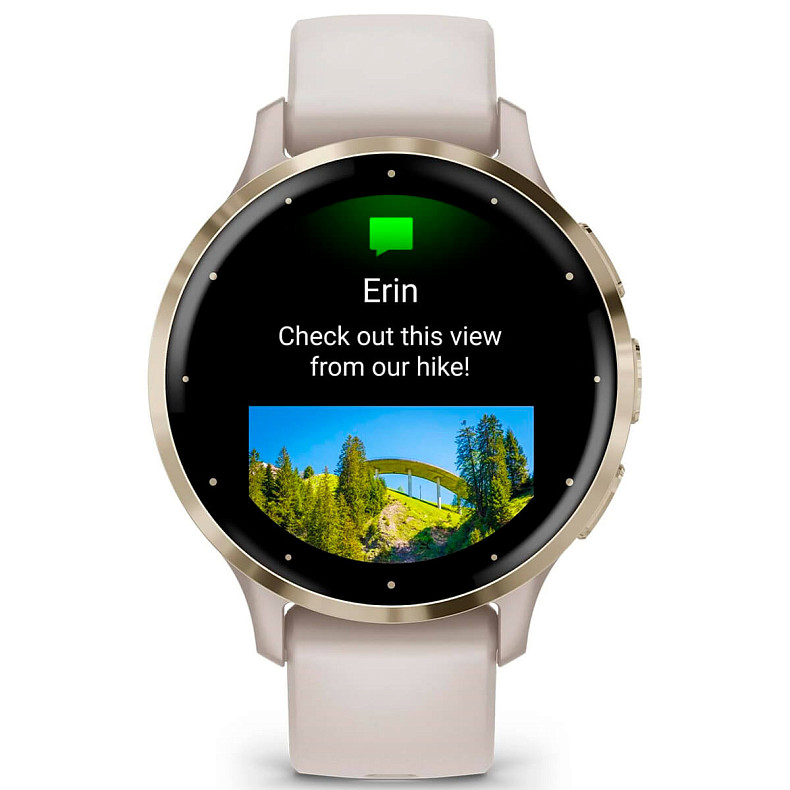 Спортивний годинник GARMIN Venu 3s Soft Gold Stainless Steel Bezel with Ivory Case and Silicone Band