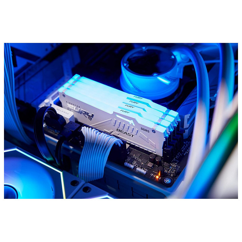 ОЗП Kingston DDR5 32GB 6000 FURY Beast RGB EXPO Білий