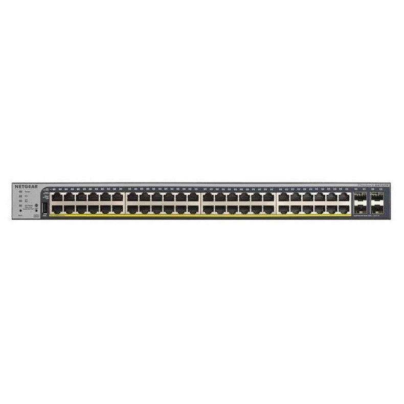 Комутатор NETGEAR GS752TPv2 48x1GE PoE+ (380Вт), 4xSFP, керований L2+