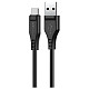 Кабель USB 2.0 USB-A to USB-C, 1,2 м, 3.0A, TPE C3-04 Black Acefast