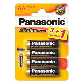 Батарейка Panasonic Alkaline Power AA/LR06 BL 4шт (LR6APB/4BP)