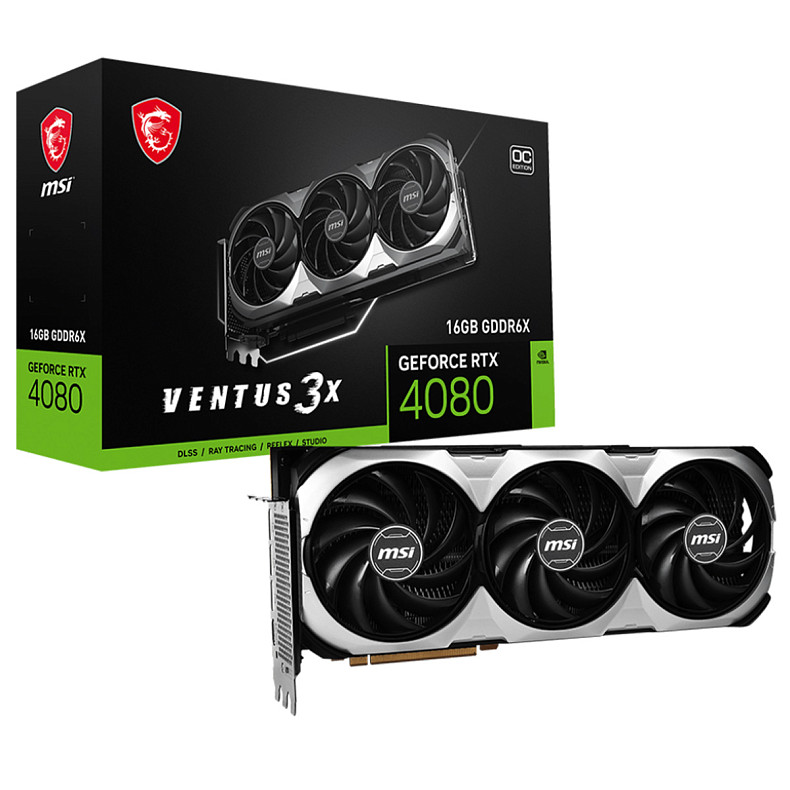 Видеокарта MSI GeForce RTX 4080 16GB GDDR6X VENTUS 3X E OC