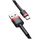 Кабель Baseus Cafule USB-USB-C, 3A, 0.5м Black/Red (CATKLF-A91)