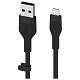 Кабель Belkin USB-A > Lightning, 3м, силіконовий, з кліпсою, чорний