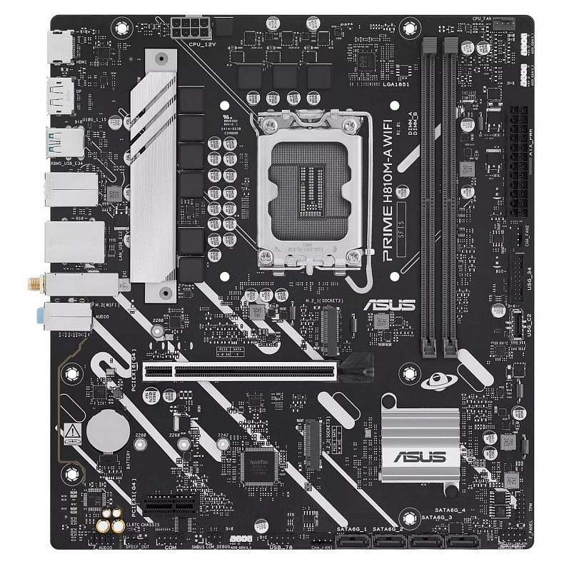 Материнcька плата ASUS PRIME H810M-A WIFI s1851 H810 2xDDR5 M.2 HDMI DP Wi-Fi BT ATX