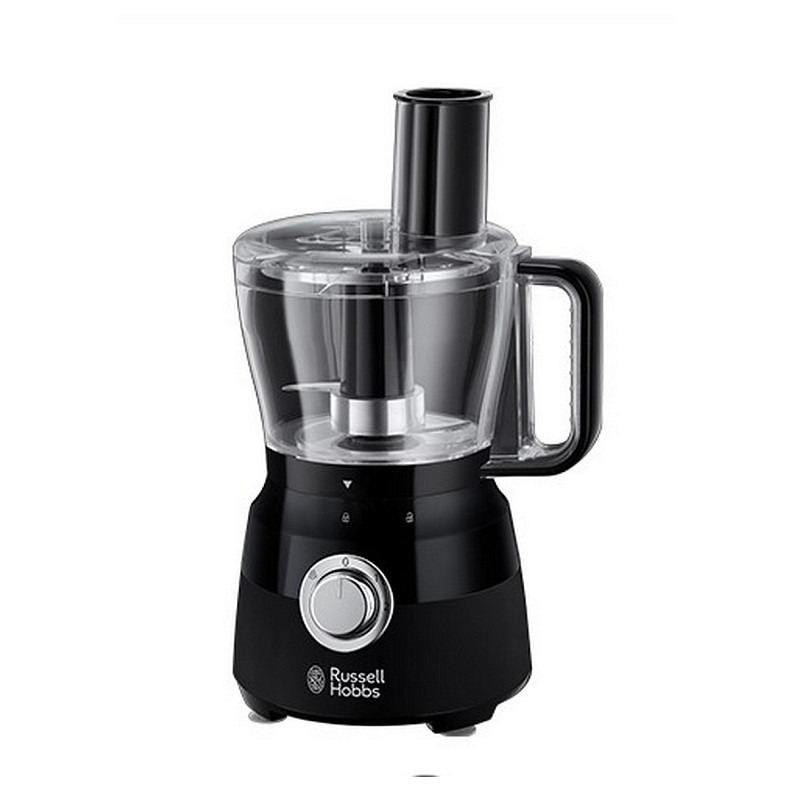 Кухонная машина Russell Hobbs Matte Black, 600Вт, чаша-пластик, корпус-пластик, насадок-9, черный