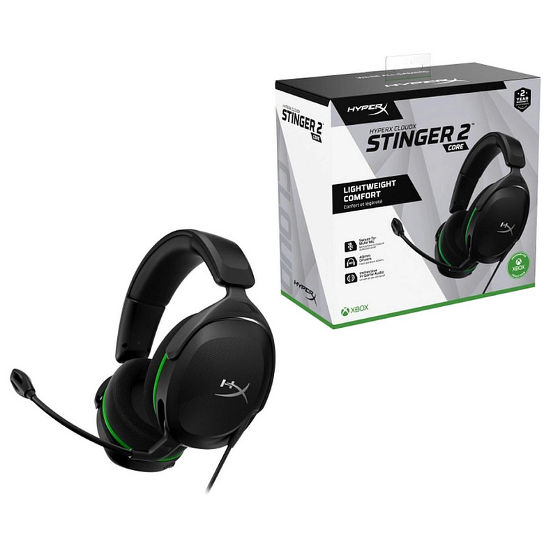 Гарнітура HyperX Cloud Stinger 2 Core Xbox 3.5mm Black/Green (6H9B8AA)