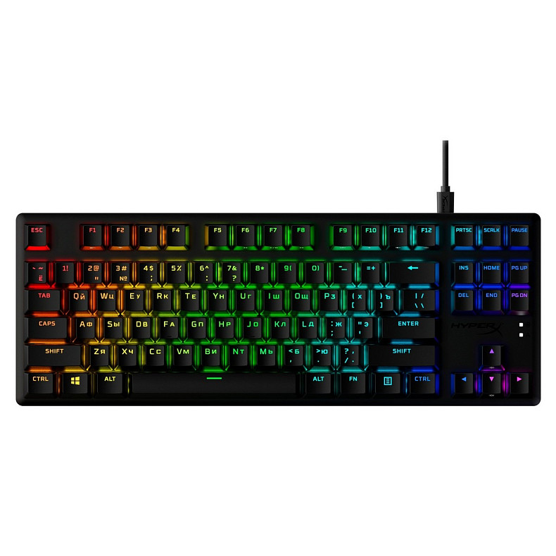 Клавіатура HyperX Alloy Origins Core PBT Red USB RGB ENG/UA Black