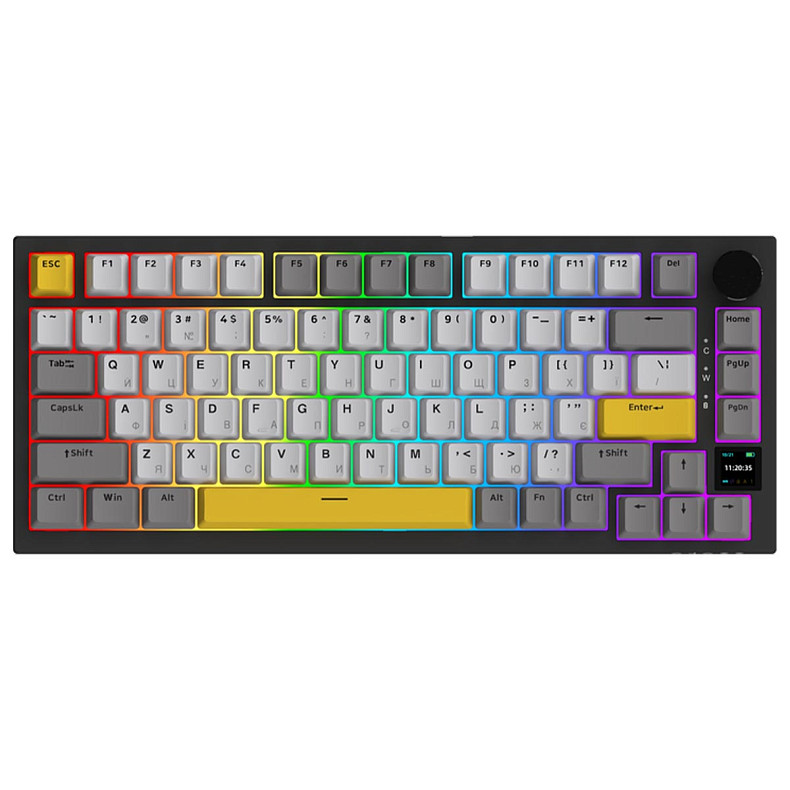 Клавиатура Ajazz AK820 PRO 75% Flying Fish Switch Black RGB (AK820PRO-FF-BGY)