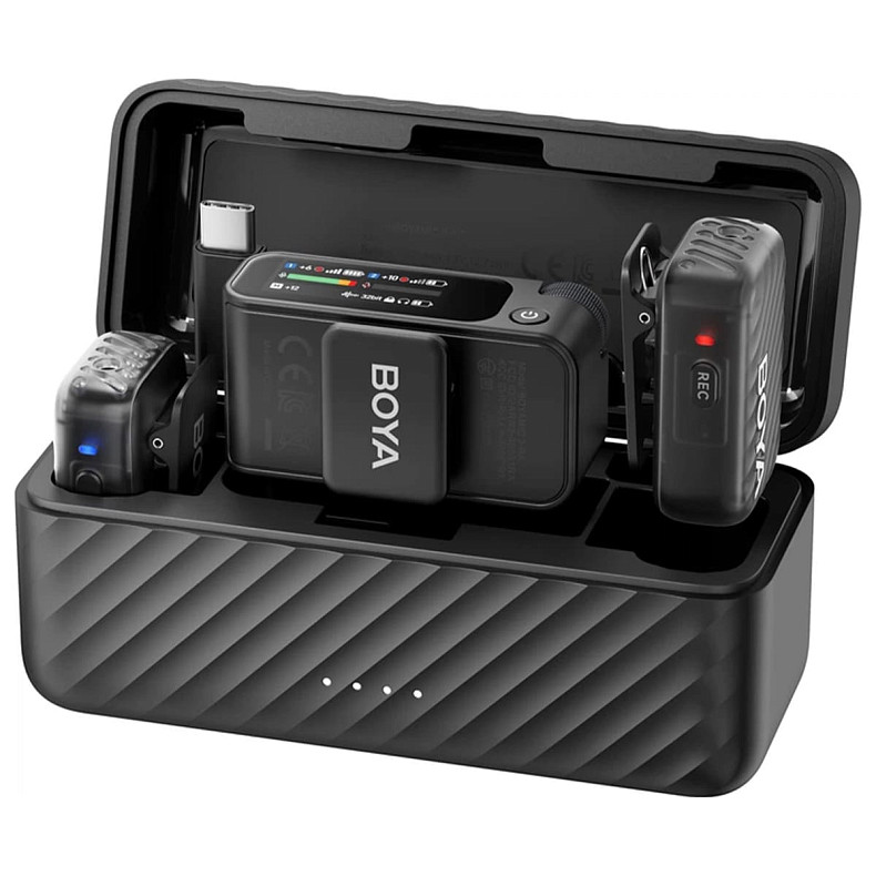 Беспроводной микрофон BOYA MIC 2-02 Type-C/TRS Black