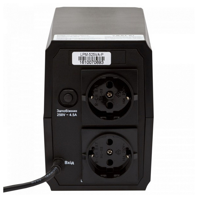 ИБП LogicPower LPM-525VA-P,Lin.int., AVR, 2 x евро, пластик