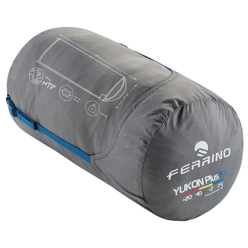 Спальний мішок Ferrino Yukon Plus SQ/+7°C Blue Left (86358NBBS)