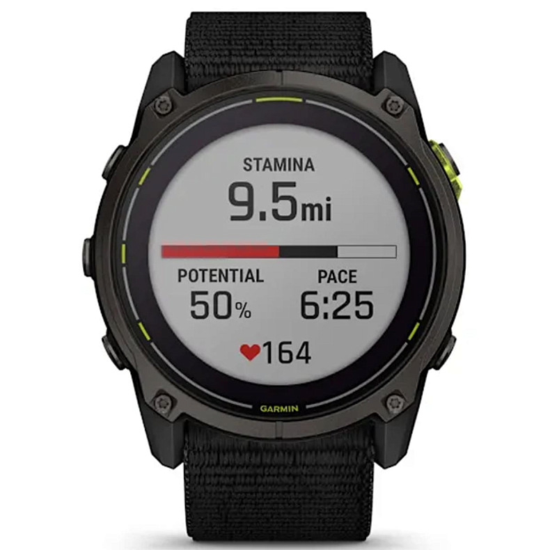 Спортивний годинник GARMIN Enduro 3 Carbon Gray DLC Titanium with Black Nylon Strap