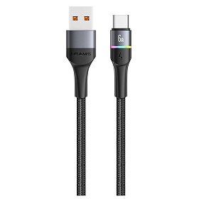 Кабель Usams US-SJ536 USB-USB Type-C, 1.2 м, Black (SJ536USB01)