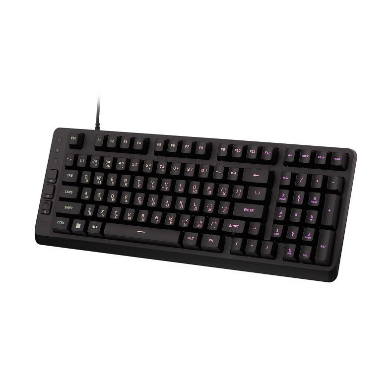 Клавіатура мембранна HyperX Alloy Origins EVE 1800 99key, Red, USB-A, EN/UA, RGB, чорний