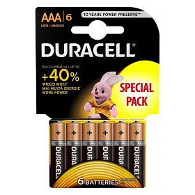 Батарейка Duracell Duralock Basic AAA/LR03 BL 6шт