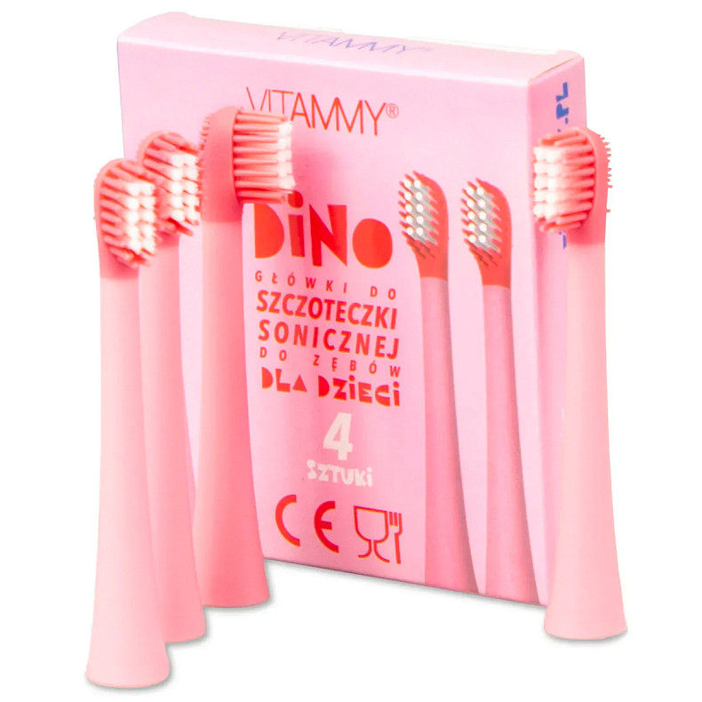 Головки для звуковой зубной щетки VITAMMY Dino, 4 шт