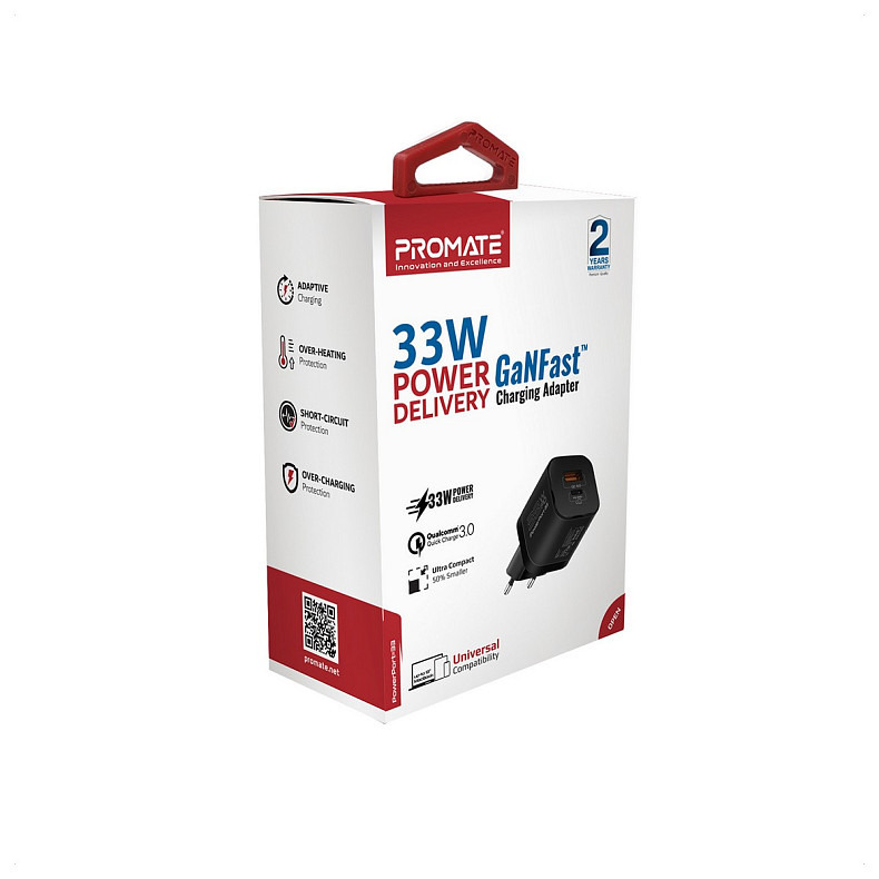 Зарядное устройство Promate PowerPort-33 Black