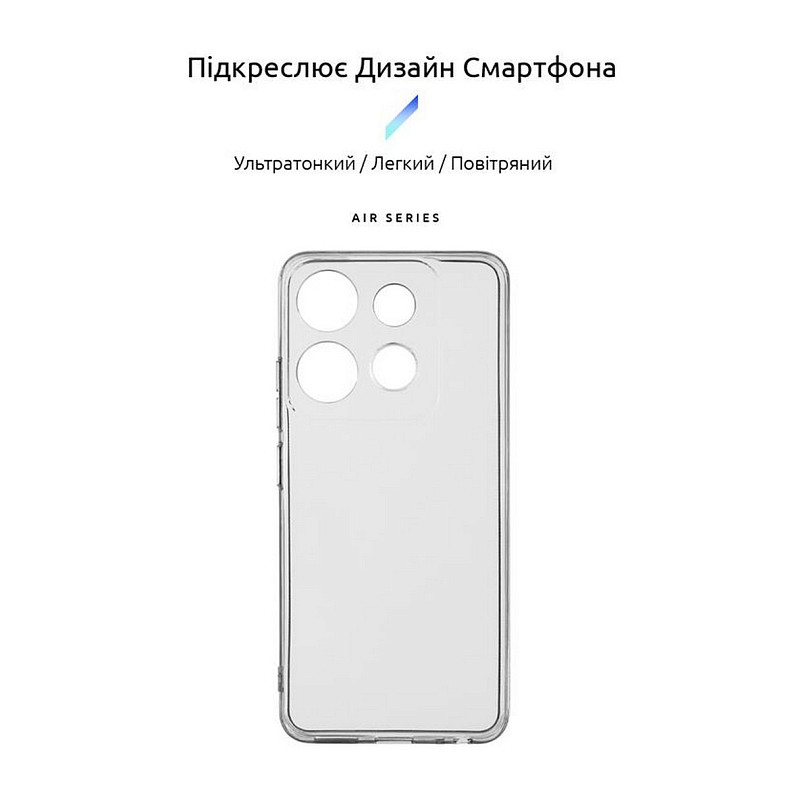 Чехол-накладка Armorstandart Air для Tecno Spark Go 2023 (BF7) Cam cov Transparent (ARM67168)