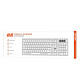 Клавиатура ножничная 2E KS270 105key, WL/BT, EN/UK, серебристо-белый