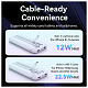 УМБ Vention 10000mAh 22.5W 3A PD,Micro-USB,USB-C,2xUSB-A,Built-in USB-C+Lightning Cables White