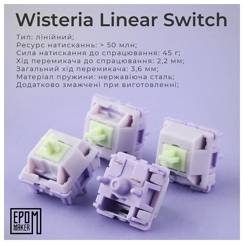 Клавиатура Epomaker EP84 Plus 75% Wisteria Linear Switch Hot-Swap (2.4G/BT/USB) RGB UA