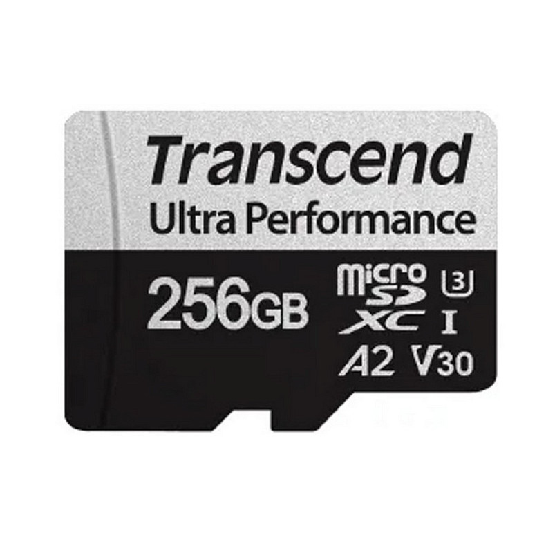 Карта пам'яті Transcend 256 GB microSDXC UHS-I U3 V30 A2 340S + SD Adapter TS256GUSD340S