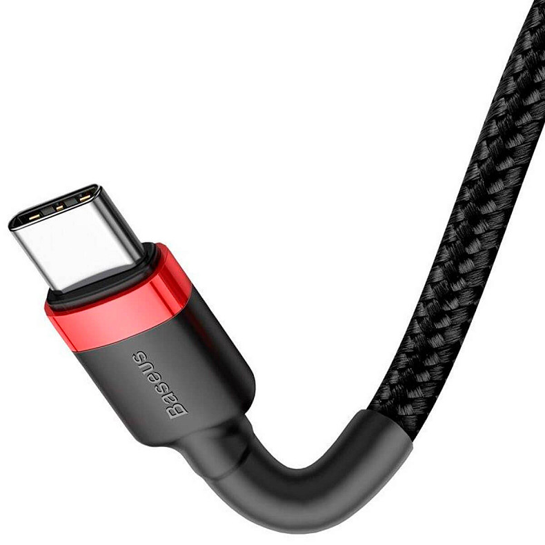 Кабель Baseus Cafule USB Cable Type-C-Type-C 3A 1m Red+Black (CATKLF-G91)